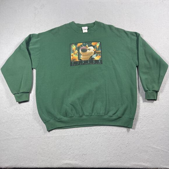 Vintage Disney Tigger Sweatshirt Mens 2XL Crewneck Winnie the Pooh 90s Pullover - Picture 1 of 9